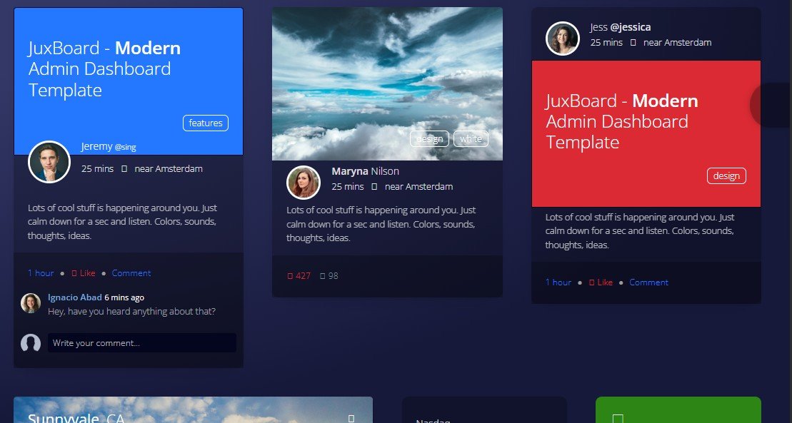 JuxBoard HTML5 Admin Dashboard